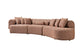 Anel Orange Boucle 3-Piece Curved 145" Sectional