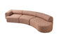 Anel Orange Boucle 3-Piece Curved 145" Sectional
