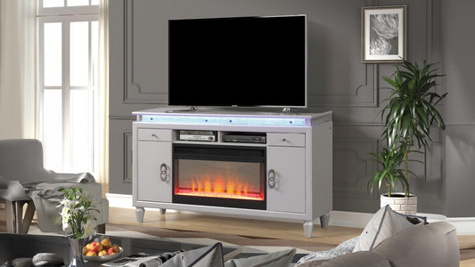Alrep Electric Fire Place in Milky White