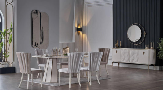 Azalp Ivory Dinning Set