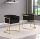 410CS Boucle Fabric Side Chairs with Gold Chrome