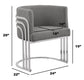 020CS Teddy fabric barrel chairs with Silver base