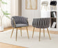 7-562CS Braided Barrel Chairs with Boucle Fabric (3 Colors)