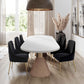 Ihsir Rope Dining Table and Xirtaeb Velvet Side Chair