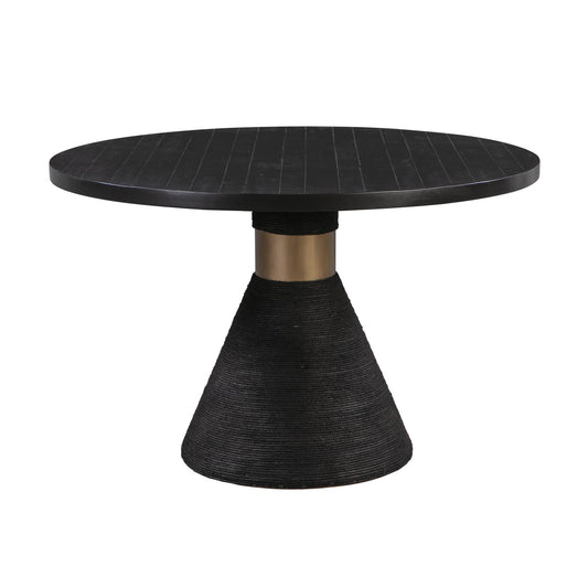 Ihsir Rope Dining Table and Xirtaeb Velvet Side Chair