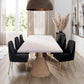 Ihsir Rope Dining Table and Xirtaeb Velvet Side Chair