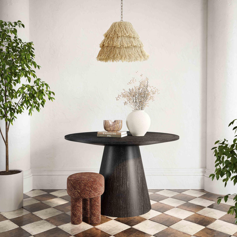 52245D-VOT Arahas Black Oak 41" Round Dining Table