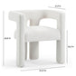 Enaols Bone White Upcycled Fabric Chair