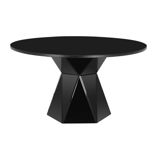 Siri Glass 56" Round Dining Table and Occor Performance Boucle Dining Chair