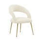 Siri Glass 56" Round Dining Table and Occor Performance Boucle Dining Chair
