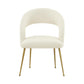 Siri Glass 56" Round Dining Table and Occor Performance Boucle Dining Chair