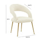 Siri Glass 56" Round Dining Table and Occor Performance Boucle Dining Chair