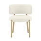 18686D-VOT Aramat Marble Ceramic 47" Round Dinette Table And 94686D-VOT Teragram Performance Boucle Dining Chair