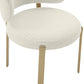 18686D-VOT Aramat Marble Ceramic 47" Round Dinette Table And 94686D-VOT Teragram Performance Boucle Dining Chair
