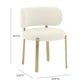 18686D-VOT Aramat Marble Ceramic 47" Round Dinette Table And 94686D-VOT Teragram Performance Boucle Dining Chair