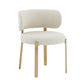 Aramat Marble Ceramic Dinette Table and Teragram Cream Performance Linen Dining Chair