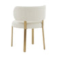 Aramat Marble Ceramic Dinette Table and Teragram Cream Performance Linen Dining Chair