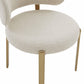 Aramat Marble Ceramic Dinette Table and Teragram Cream Performance Linen Dining Chair