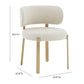 Aramat Marble Ceramic Dinette Table and Teragram Cream Performance Linen Dining Chair