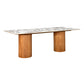 Aramat Marble Ceramic Dinette Table and Teragram Cream Performance Linen Dining Chair