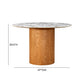 Aramat Marble Ceramic Dinette Table and Teragram Cream Performance Linen Dining Chair