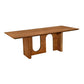 Artas Walnut Rectangular 92" Dining Table and Jolene cream black  Performance Linen Dining Chair