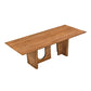 Artas Walnut Rectangular 92" Dining Table and Jolene cream black  Performance Linen Dining Chair