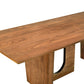 Artas Walnut Rectangular 92" Dining Table and Jolene cream black  Performance Linen Dining Chair