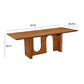 Artas Walnut Rectangular 92" Dining Table and Jolene cream black  Performance Linen Dining Chair