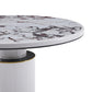 06786D-VOT Assenav  White Marble Lacquer 53" Round Dining Table