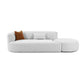 Elkcif Grey Velvet 2-Piece Chaise Modular Sofa