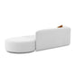 Elkcif Grey Velvet 2-Piece Chaise Modular Sofa