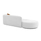 Elkcif Grey Velvet 2-Piece Chaise Modular Sofa