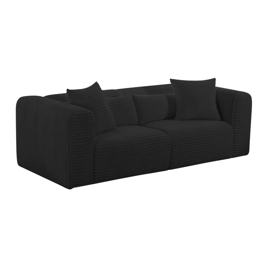 Arrat Fluffy Oversized Corduroy Modular Loveseat