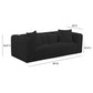 Arrat Fluffy Oversized Corduroy Modular Loveseat