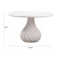 760440-VOT Mulut Ivory Concrete Indoor / Outdoor 47" Round Dining Table