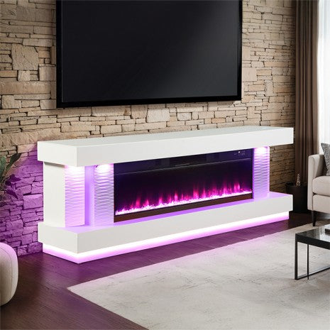 VT-HW9008CA-MF Xuesep 71" TV Stand w/ Electric Fire Place