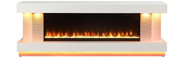 VT-HW9008CA-MF Xuesep 71" TV Stand w/ Electric Fire Place