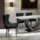 30033MF Avonatrop Dining Table and 6 Chairs Silver