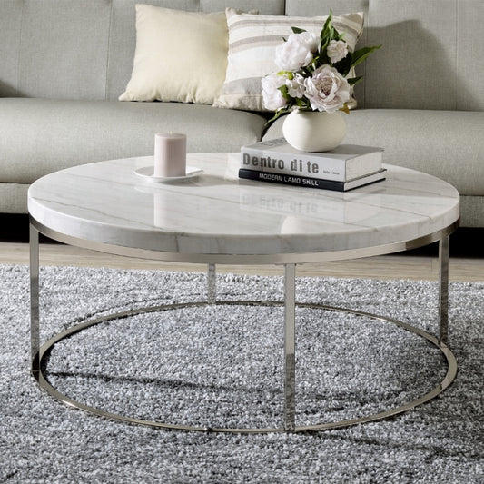 59270VL-Zaidee COFFEE TABLE W/MARBLE
