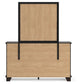 Full Panel Bed with Mirrored Dresser