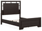 Full Panel Bed with Mirrored Dresser