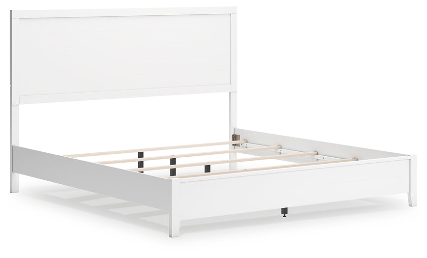 Binterglen King Panel Bed with Mirrored Dresser and Nightstand