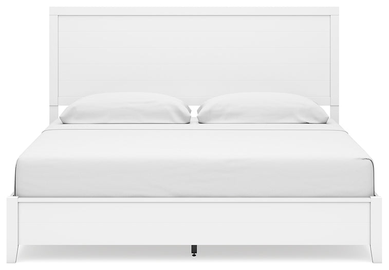 Binterglen King Panel Bed with Mirrored Dresser and Nightstand