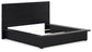 Londer California King Panel Bed with Mirrored Dresser and Nightstand