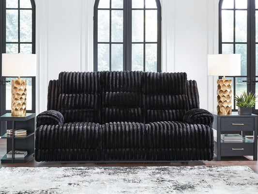 Rhines Falls REC PWR Sofa w/Drop Down Table