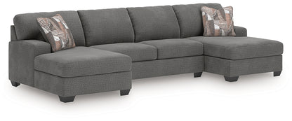 Newellen 3-Piece Sectional with Double Chaise