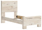 Lawroy Twin Panel Bed with Storage with Mirrored Dresser and Chest