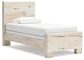 Lawroy Twin Panel Bed with Storage with Mirrored Dresser and Chest