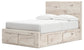 Lawroy Full Panel Storage Bed with Mirrored Dresser, Chest and Nightstand